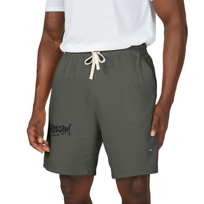 Fleece Sweat Shorts — Garment-Dyed Lightweight Lounge Shorts with 'Freedom' Graphic