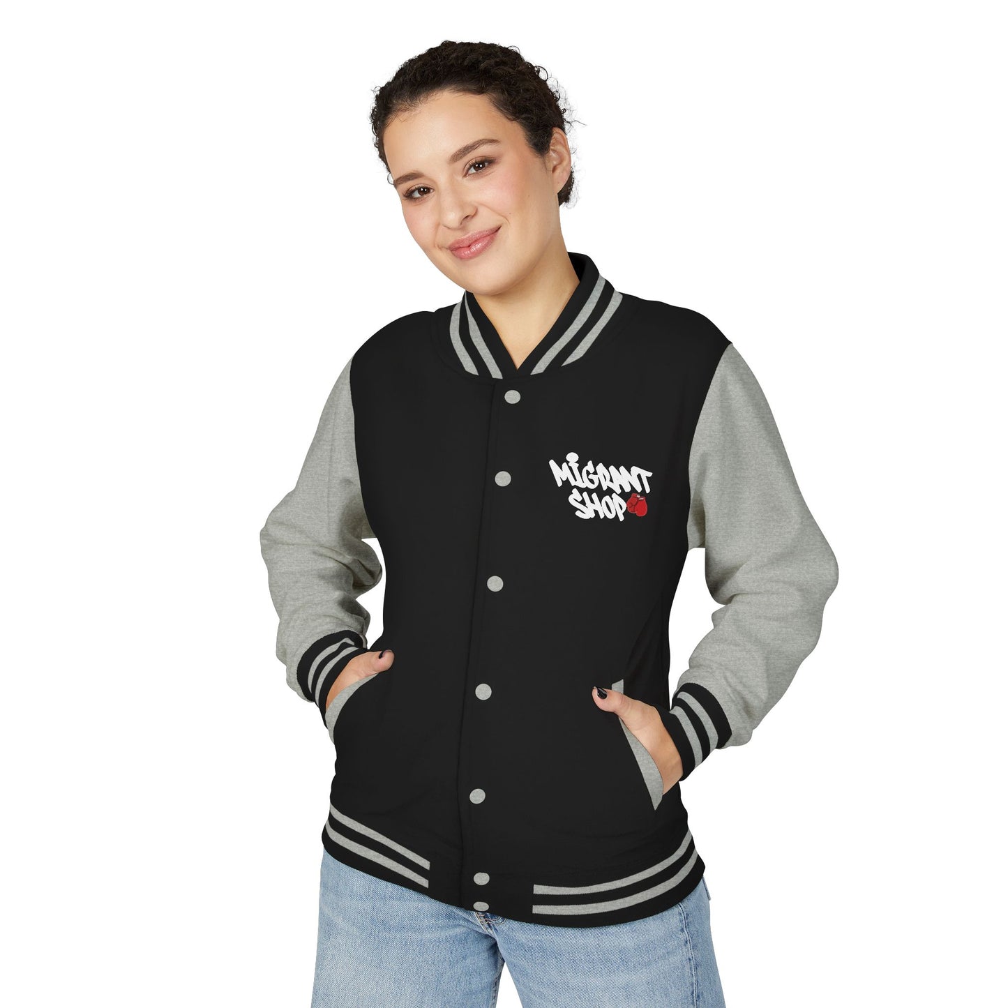 Letterman Jacket — 'Welcome Death Is Dead' Retro Photo Varsity JacketI