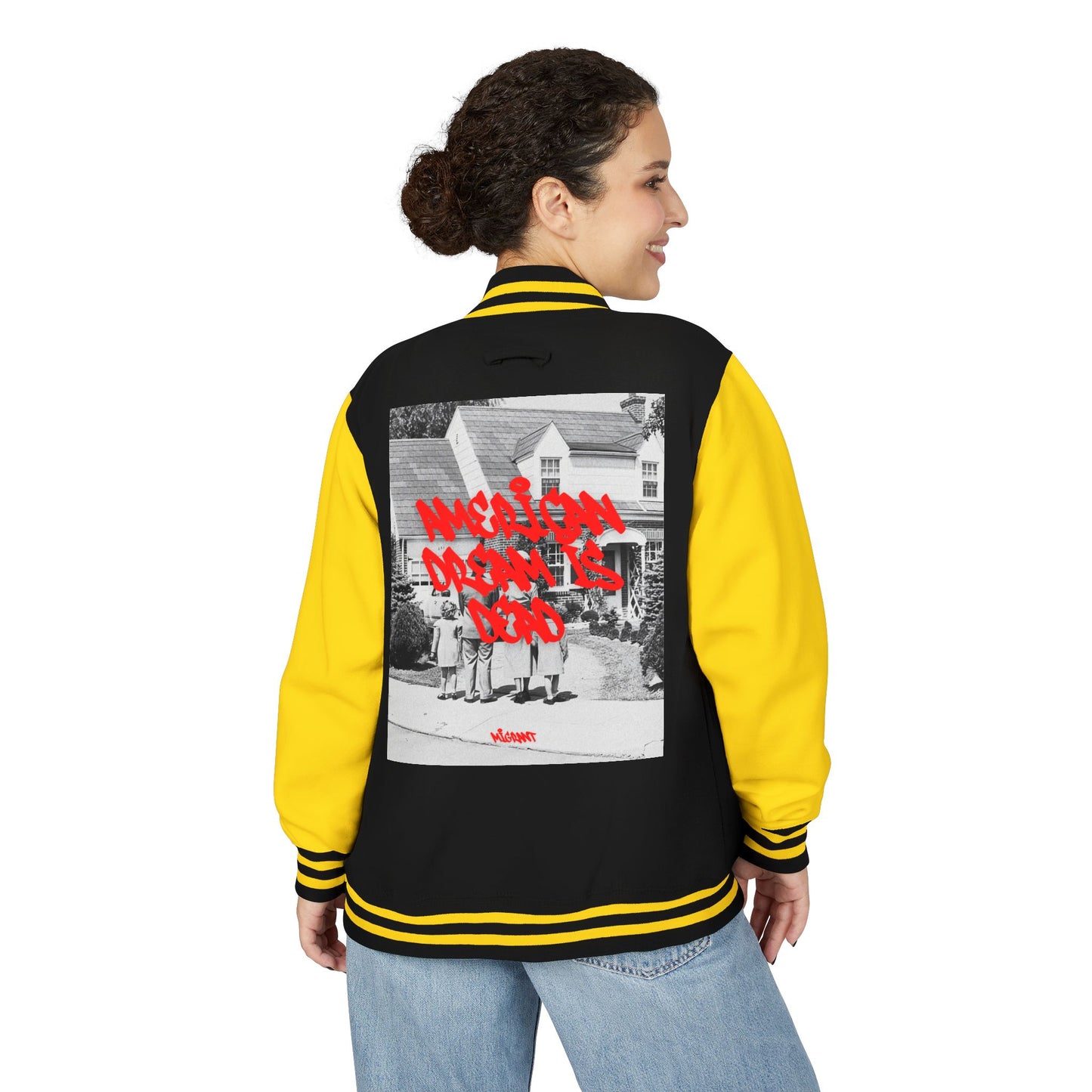 Letterman Jacket — 'Welcome Death Is Dead' Retro Photo Varsity JacketI