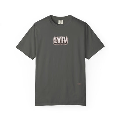 Lviv Vintage Cityscape T-Shirt — Retro Ukrainian Travel Tee