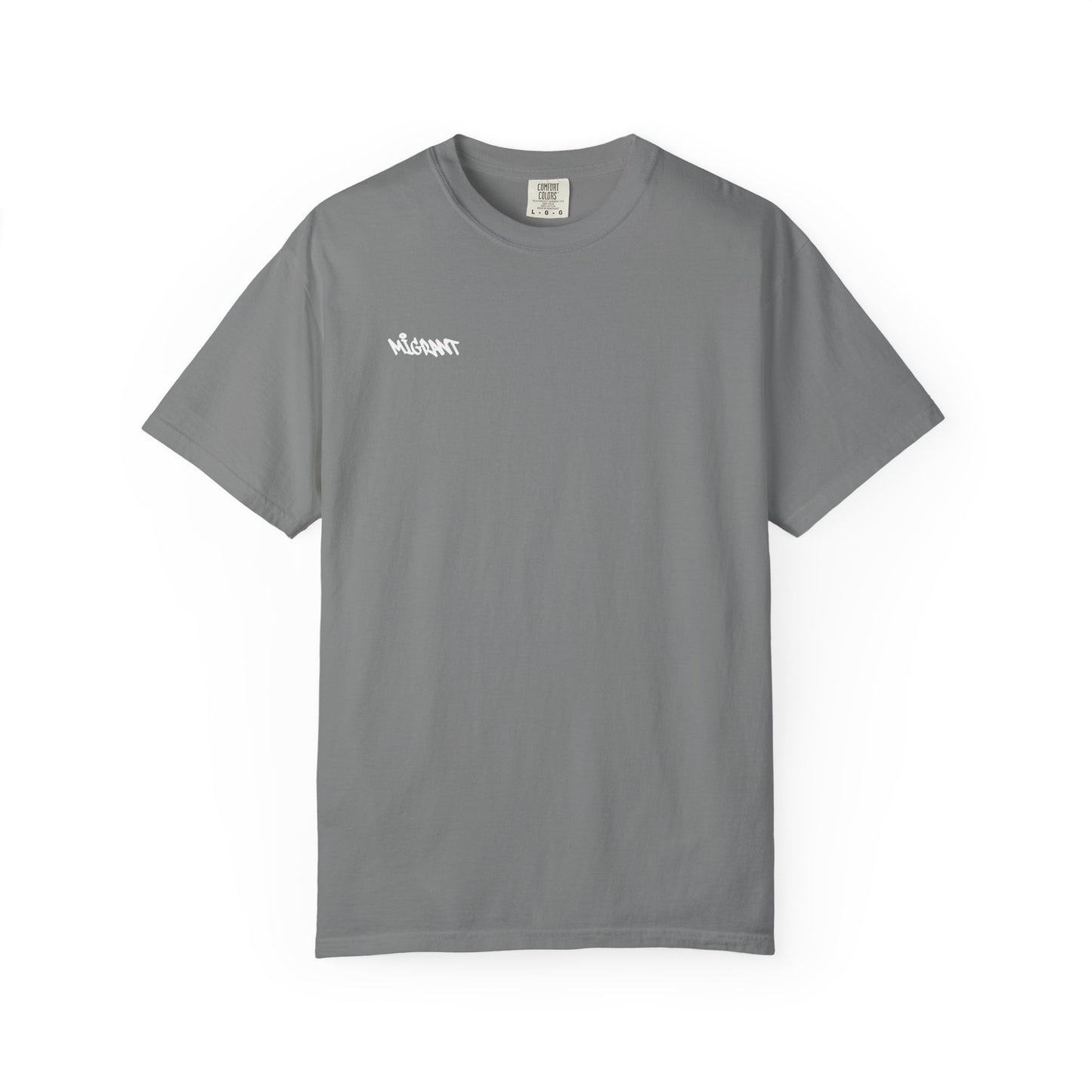 T-Shirt — Statue of Liberty Graphic Tee with Red Script "I'm Not Worried" Back Print