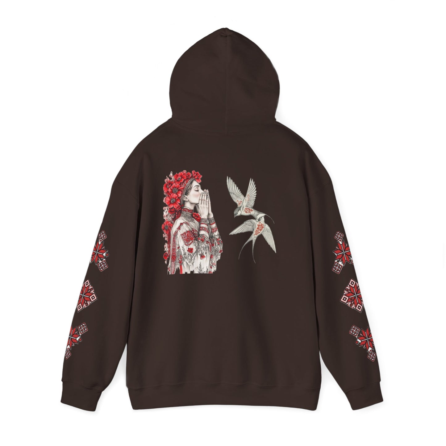 Native-Inspired Floral Headdress Vishivanka Hoodie —