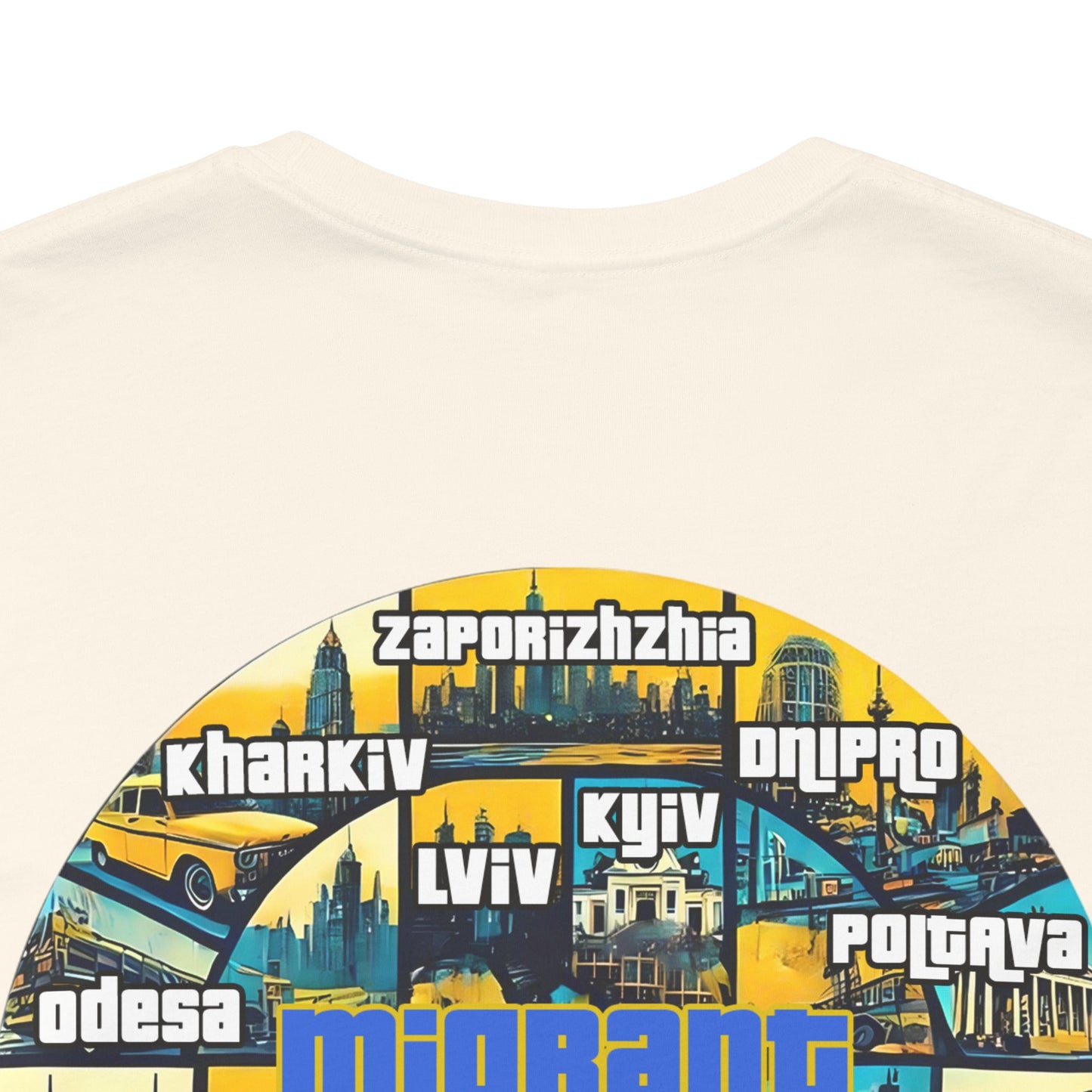 Money Print Tee — Ukraine Cities Graphic Back | Support & Travel Souvenir T-Shirt
