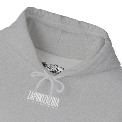 Zaporizhzhia Hoodie – Vintage Cityscape War Relief Design