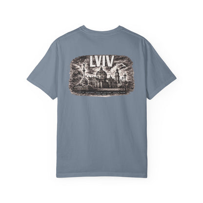 Lviv Vintage Cityscape T-Shirt — Retro Ukrainian Travel Tee