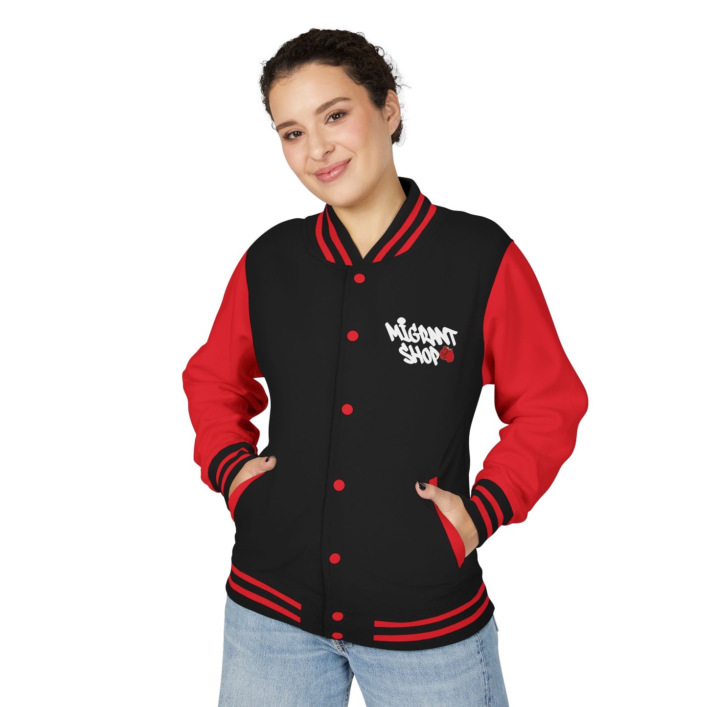 Letterman Jacket — 'Welcome Death Is Dead' Retro Photo Varsity JacketI