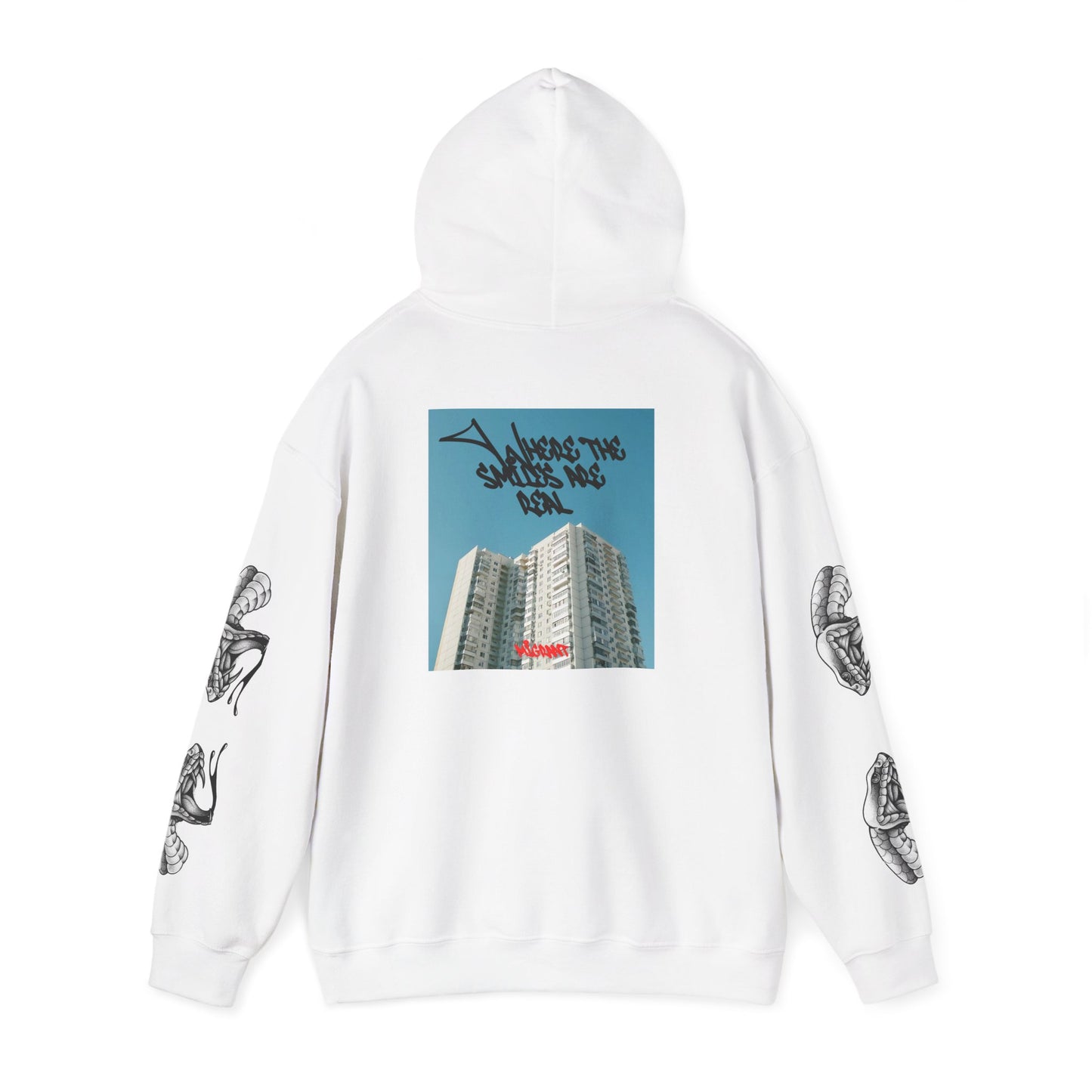 Urban Photo Hoodie — 'Skyscrapers Save No Soul' Graphic Streetwear