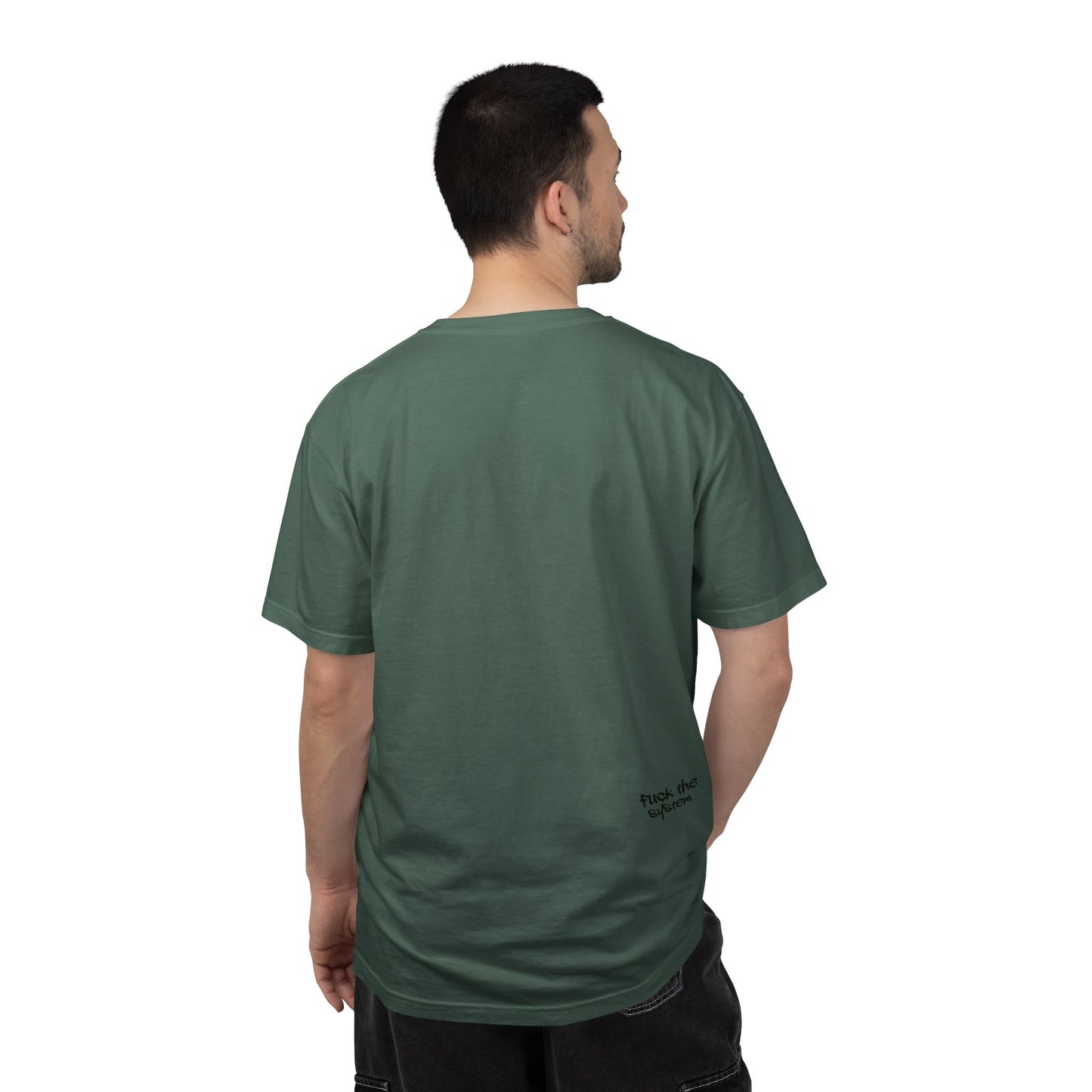 T-Shirt — 'Stay True' Graffiti Skate Tee with 'Fuck the System' Back Accent