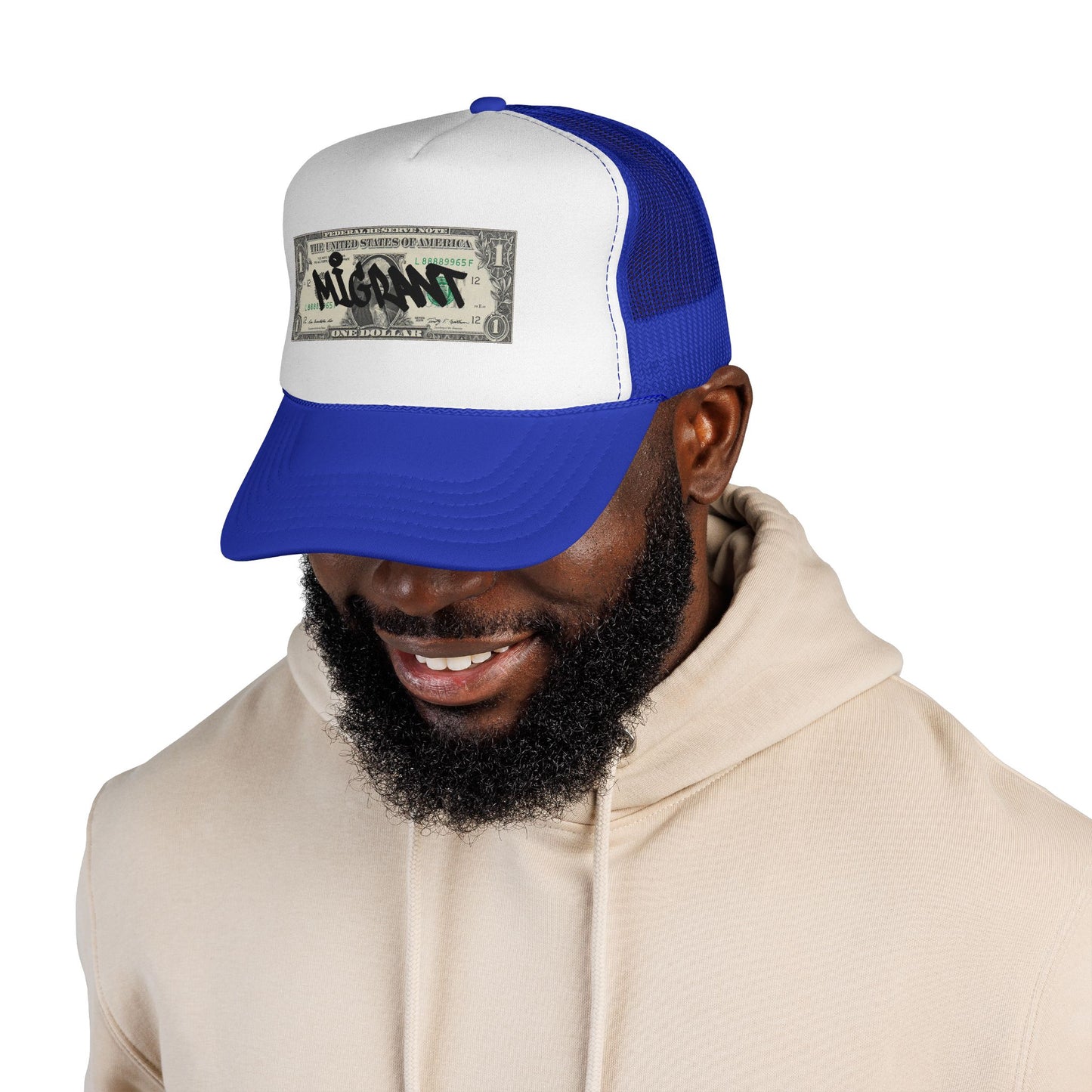 Trucker Cap — Graffiti Dollar Bill Design