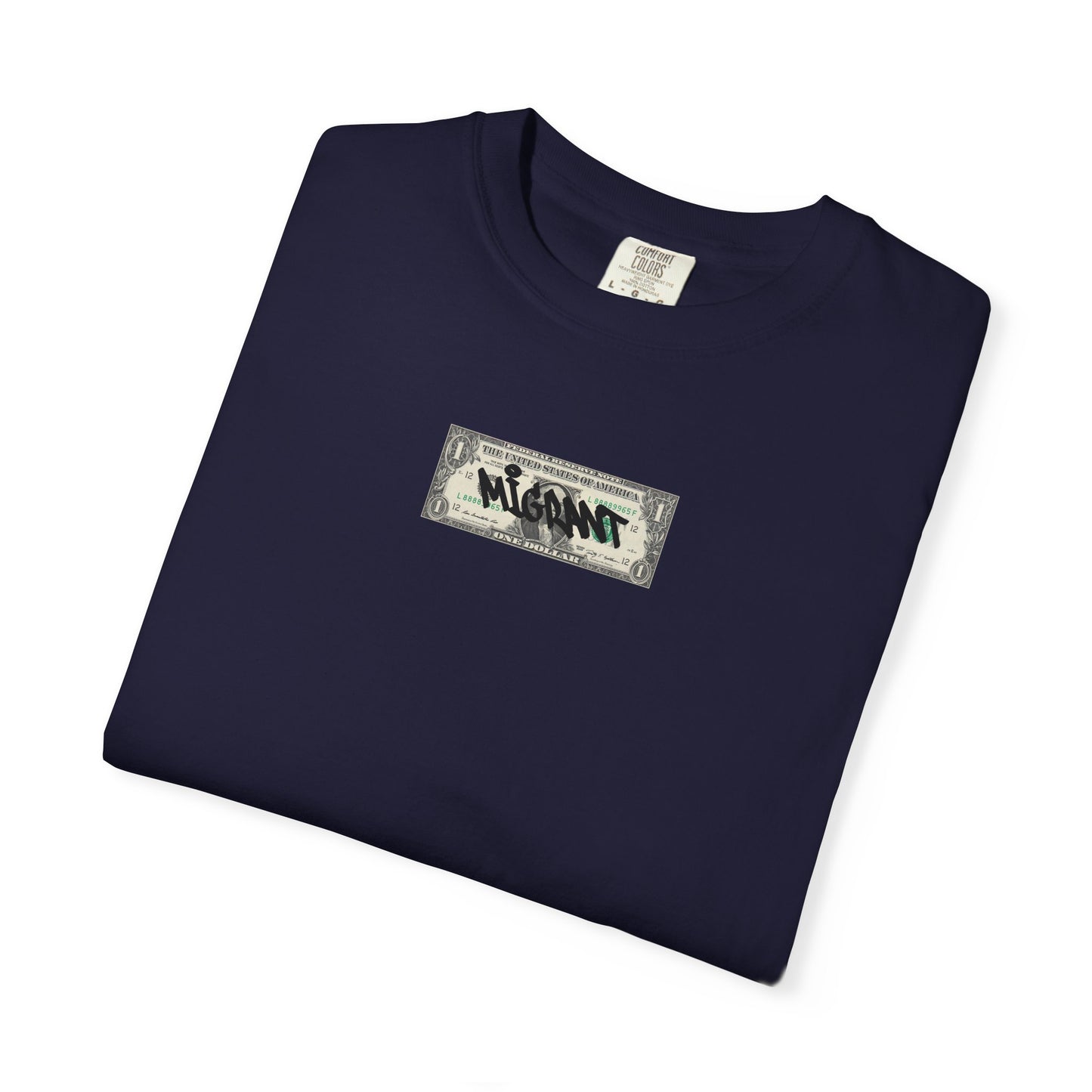 Photo Backprint T‑Shirt — Urban Graffiti 'Across the Skies Not Real' Streetwear