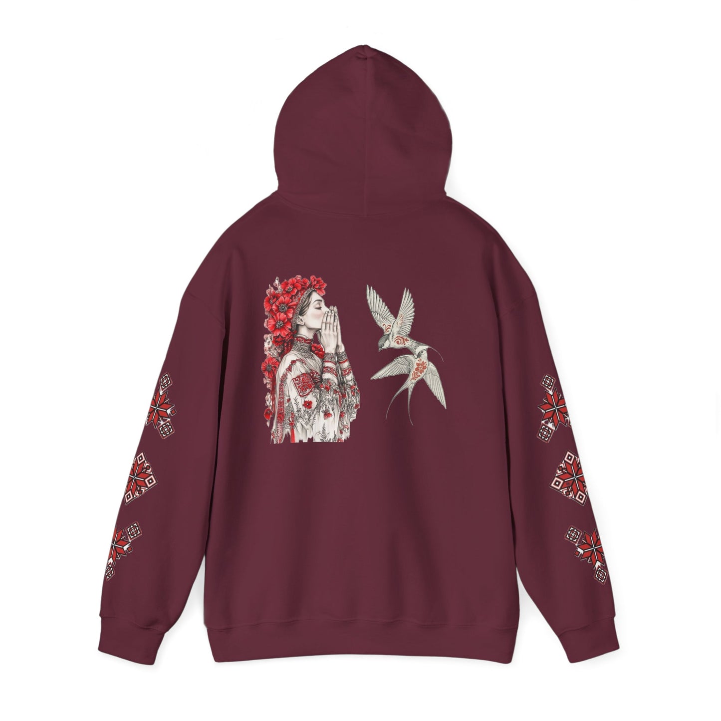 Native-Inspired Floral Headdress Vishivanka Hoodie —