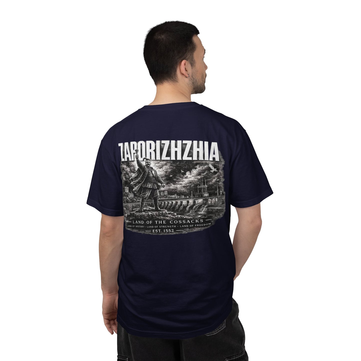 Zaporizhzhia Landmark T-Shirt — 'Land of the Cossacks' Graphic Tee