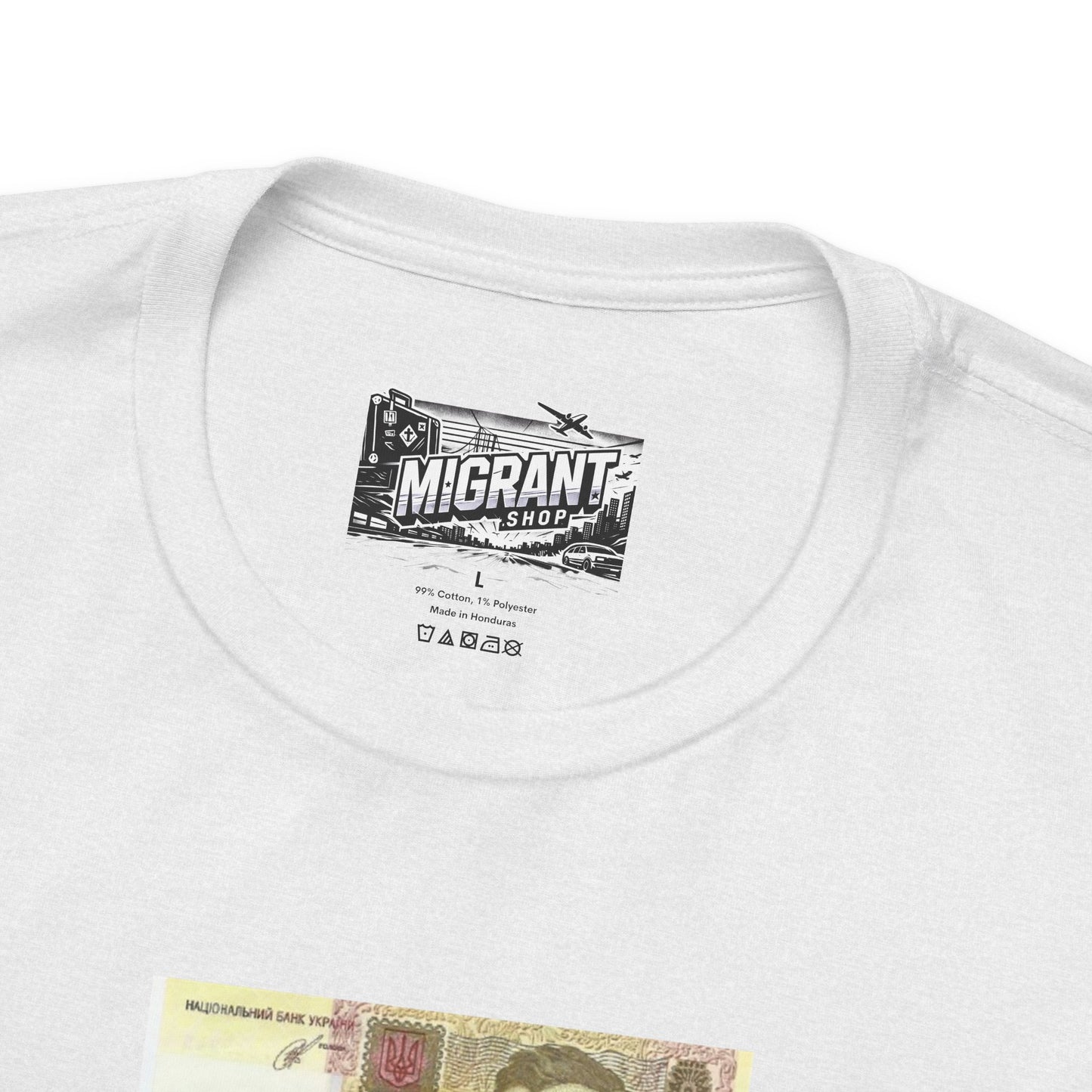 Money Print Tee — Ukraine Cities Graphic Back | Support & Travel Souvenir T-Shirt