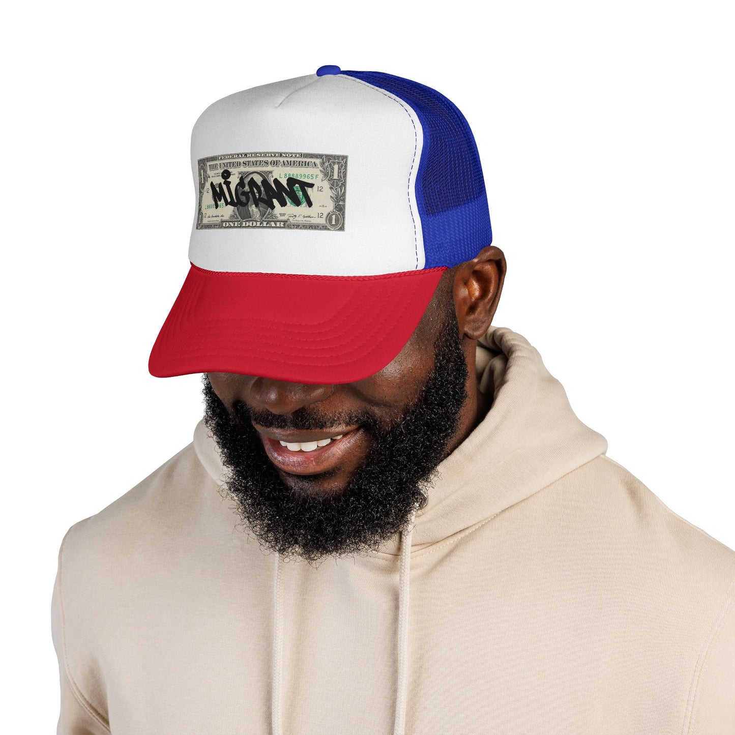 Trucker Cap — Graffiti Dollar Bill Design