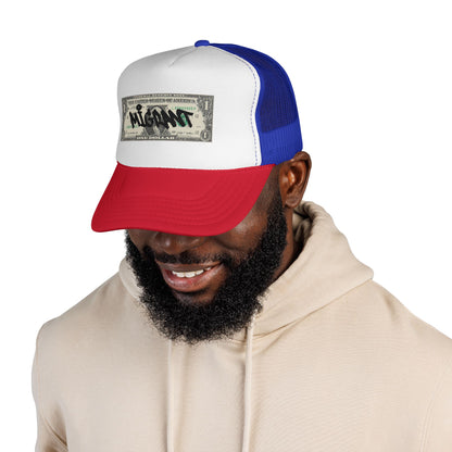 Trucker Cap — Graffiti Dollar Bill Design