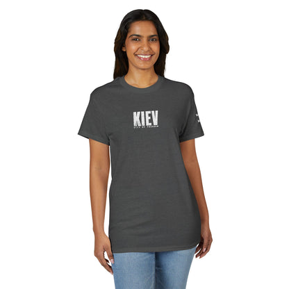 Kyiv Graphic T-Shirt — City Skyline Tribute Tee (front logo, back Kyiv design)