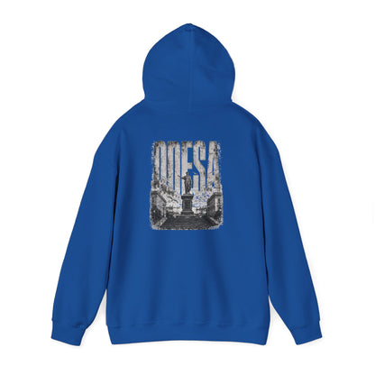Odesa Cityscape Hoodie — Vintage Monument Photo Graphic Sweatshirt