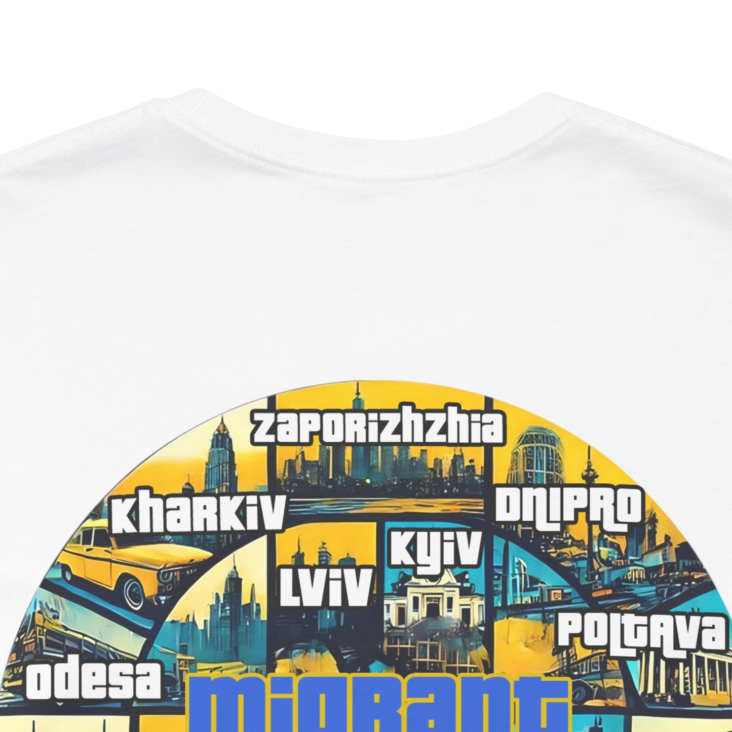 Money Print Tee — Ukraine Cities Graphic Back | Support & Travel Souvenir T-Shirt