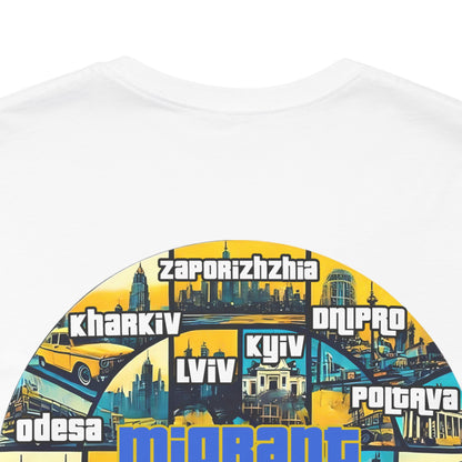 Money Print Tee — Ukraine Cities Graphic Back | Support & Travel Souvenir T-Shirt