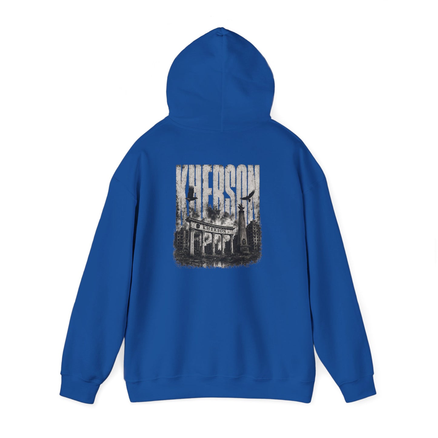 Kherson Cityscape Hoodie — Distressed Ukrainian Landmark Sweatshirt