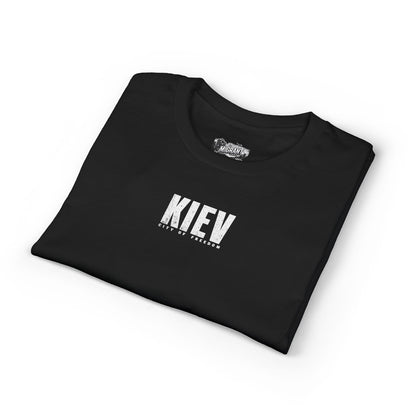 Kyiv Graphic T-Shirt — City Skyline Tribute Tee (front logo, back Kyiv design)