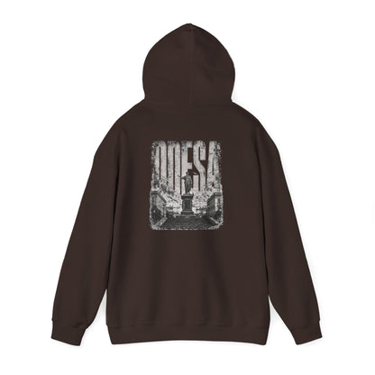 Odesa Cityscape Hoodie — Vintage Monument Photo Graphic Sweatshirt