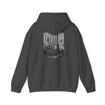Hoodie — "Kryvyi Rih" Memorial Black Pullover with Cityscape Back Print