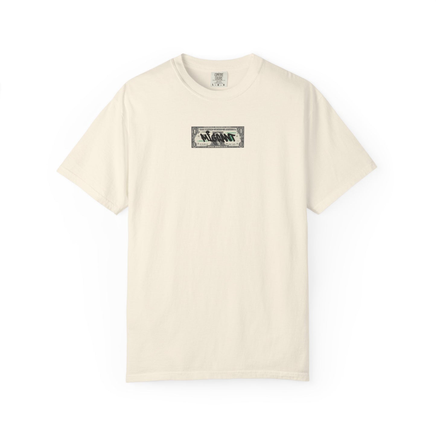 Photo Backprint T‑Shirt — Urban Graffiti 'Across the Skies Not Real' Streetwear