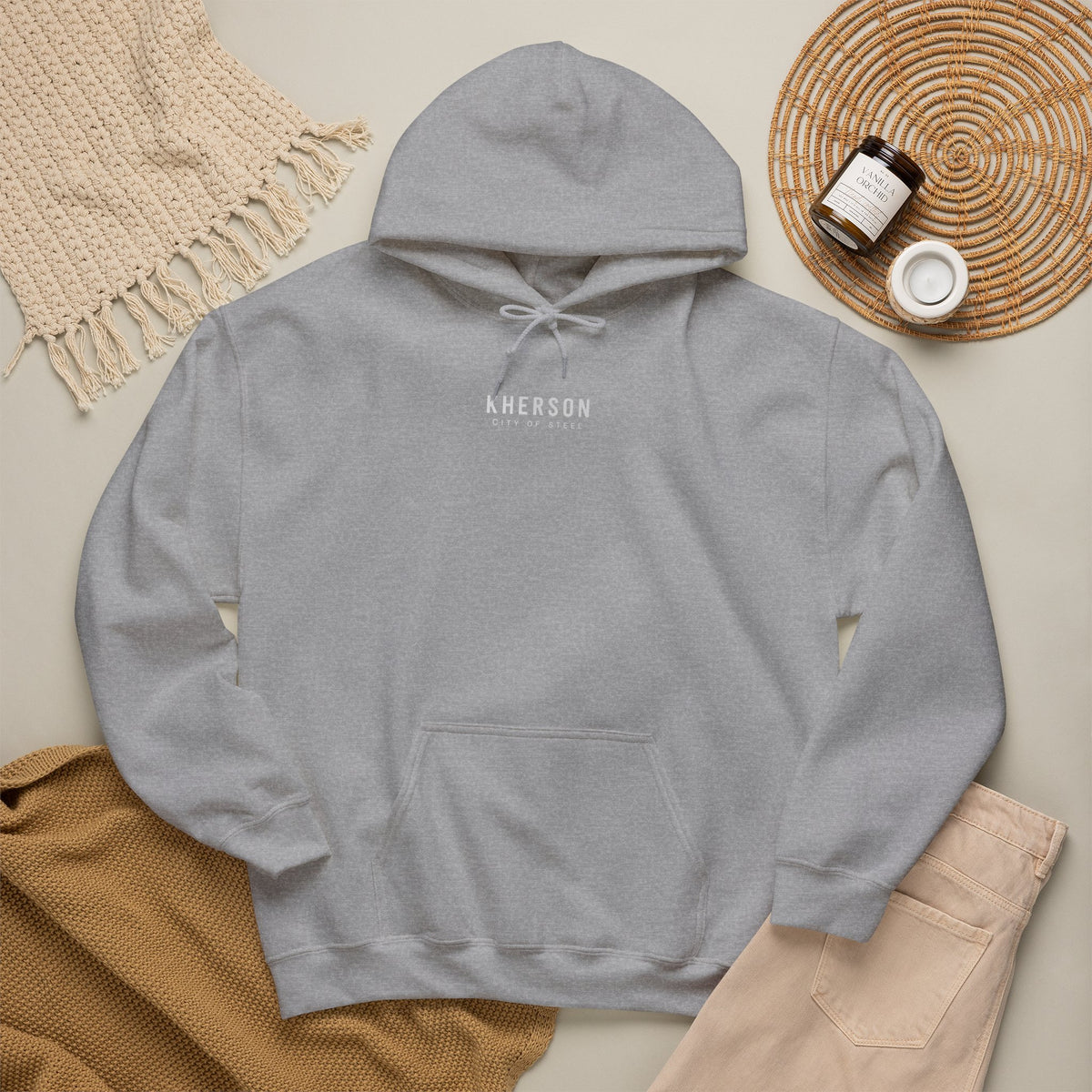 Kherson Cityscape Hoodie — Distressed Ukrainian Landmark Sweatshirt