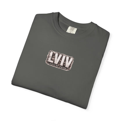 Lviv Vintage Cityscape T-Shirt — Retro Ukrainian Travel Tee