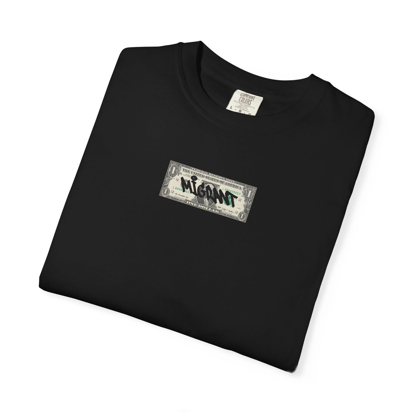 Photo Backprint T‑Shirt — Urban Graffiti 'Across the Skies Not Real' Streetwear