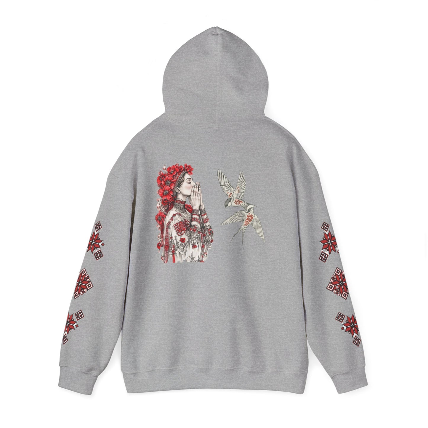 Native-Inspired Floral Headdress Vishivanka Hoodie —