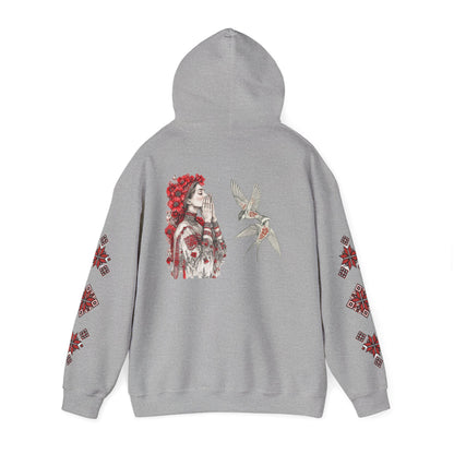 Native-Inspired Floral Headdress Vishivanka Hoodie —