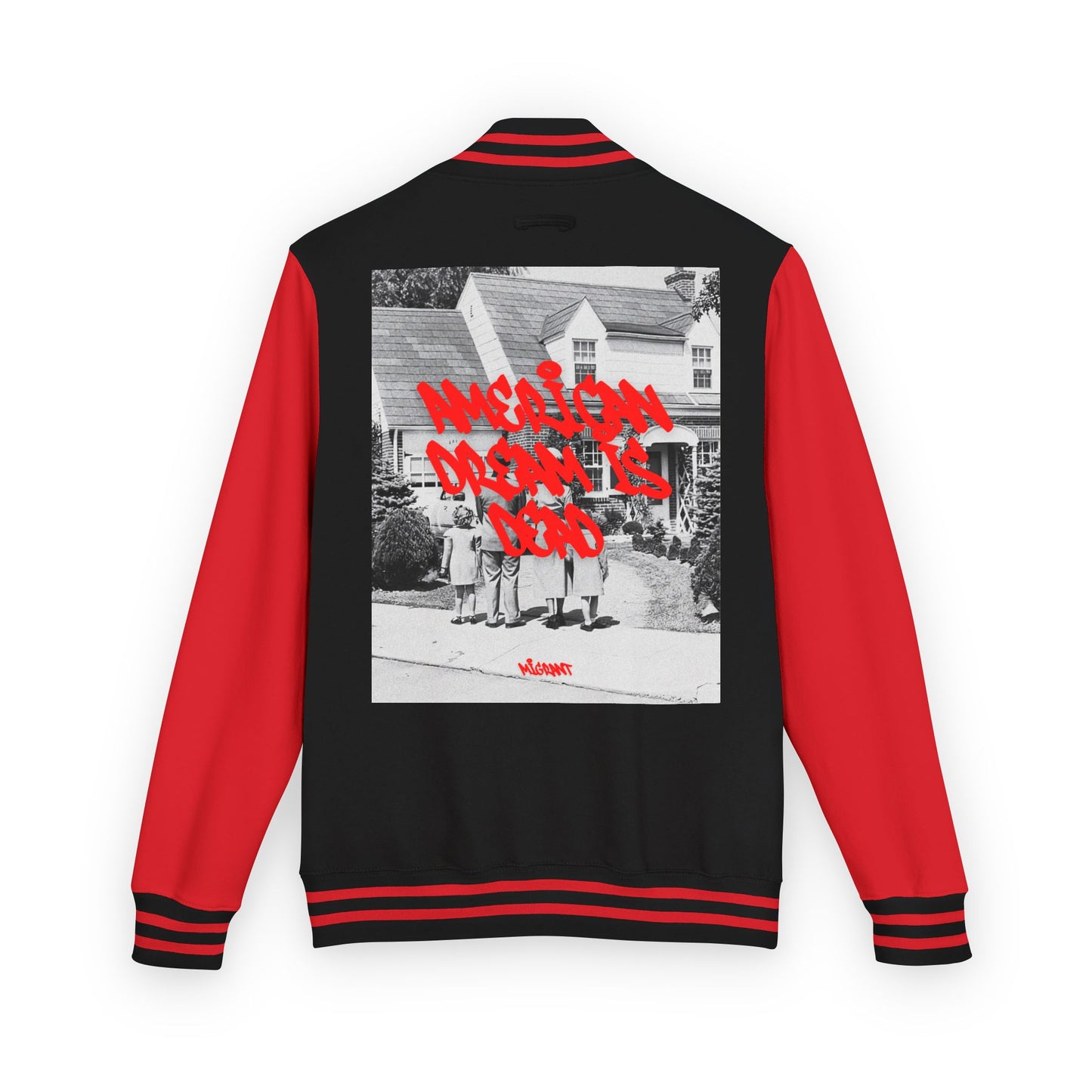 Letterman Jacket — 'Welcome Death Is Dead' Retro Photo Varsity JacketI