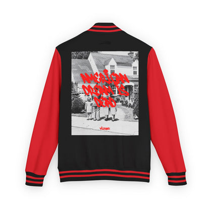 Letterman Jacket — 'Welcome Death Is Dead' Retro Photo Varsity JacketI