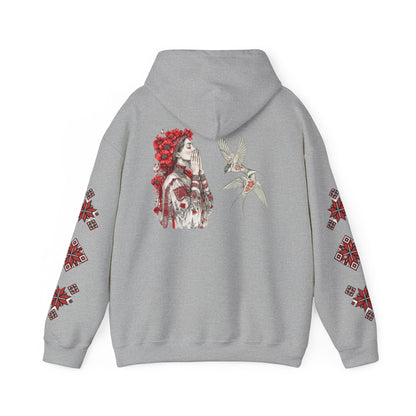 Native-Inspired Floral Headdress Vishivanka Hoodie —