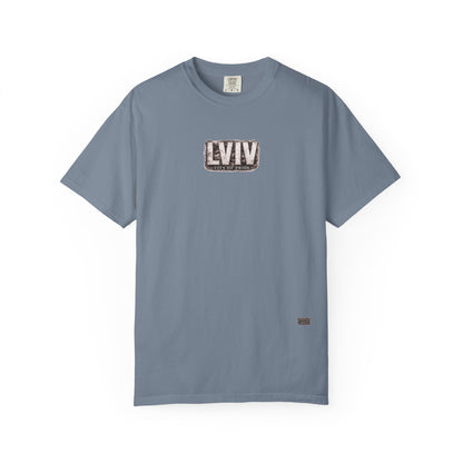 Lviv Vintage Cityscape T-Shirt — Retro Ukrainian Travel Tee