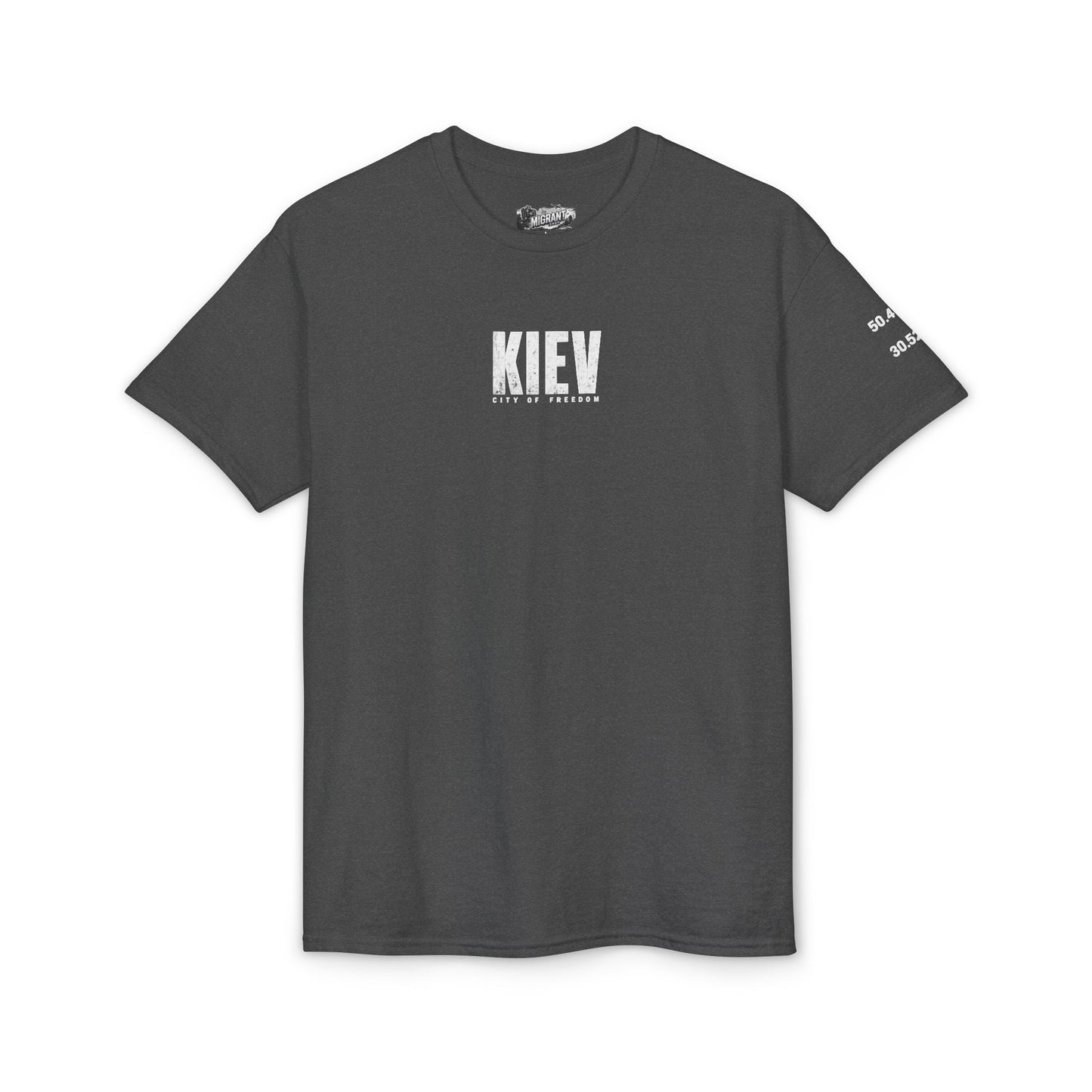 Kyiv Graphic T-Shirt — City Skyline Tribute Tee (front logo, back Kyiv design)