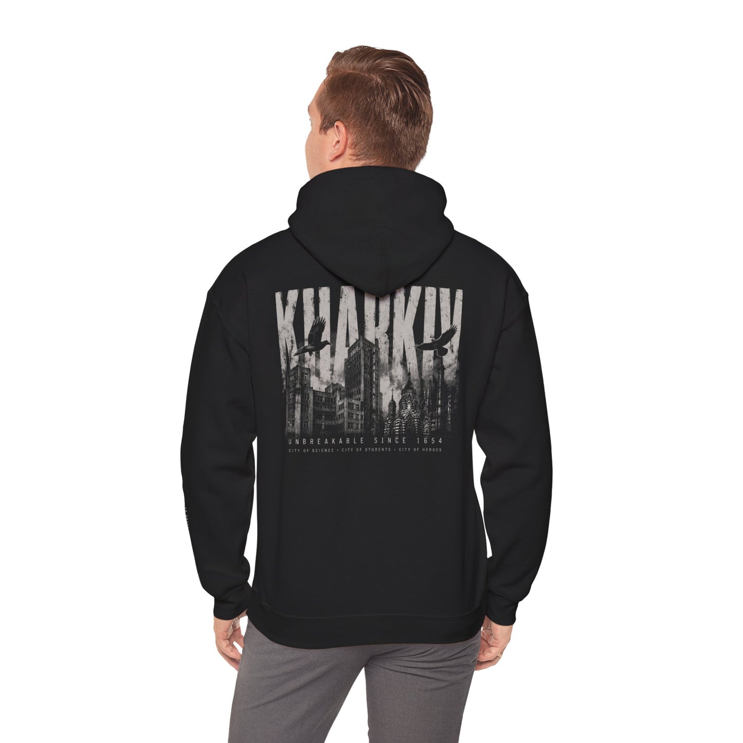 Kharkiv Graphic Hoodie — Urban Memorial Streetwear