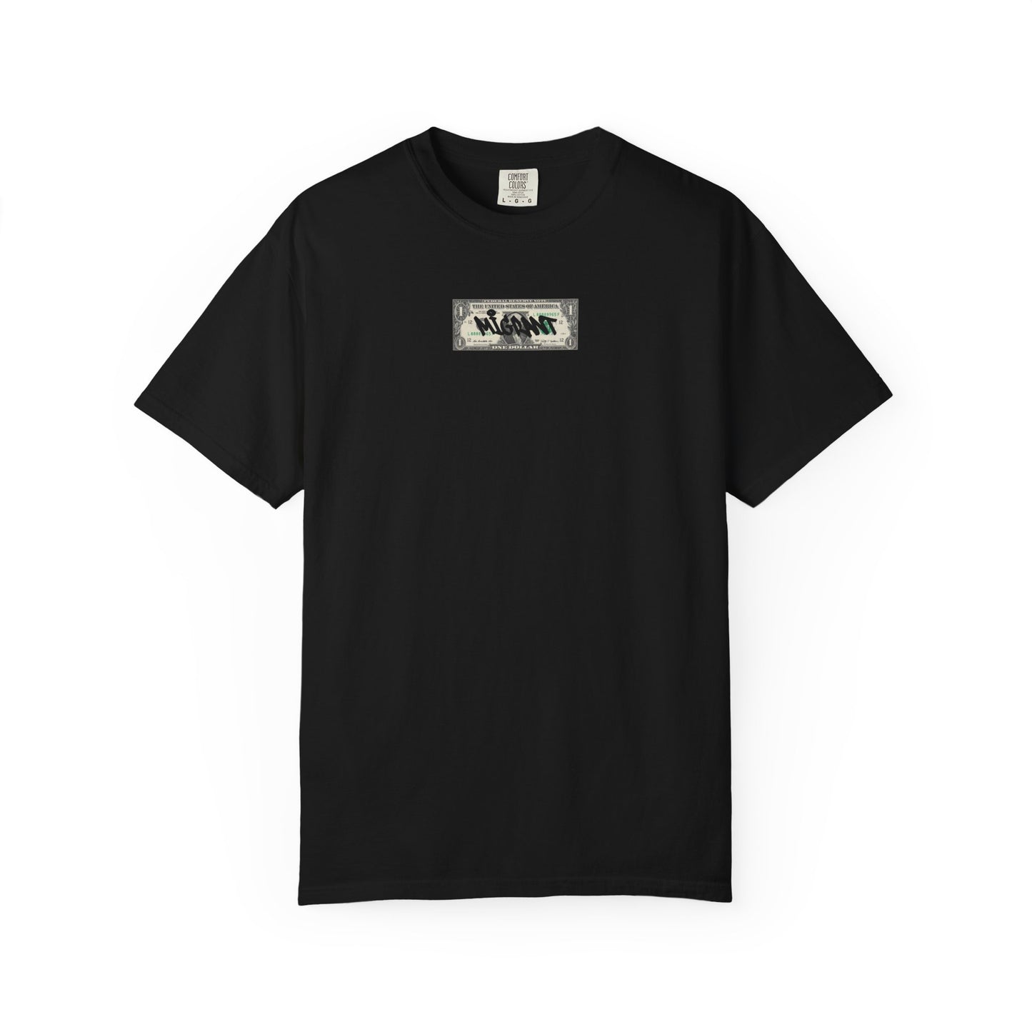 Photo Backprint T‑Shirt — Urban Graffiti 'Across the Skies Not Real' Streetwear