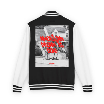 Letterman Jacket — 'Welcome Death Is Dead' Retro Photo Varsity JacketI