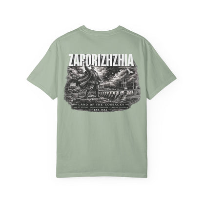 Zaporizhzhia Landmark T-Shirt — 'Land of the Cossacks' Graphic Tee