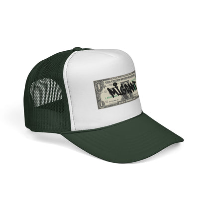 Trucker Cap — Graffiti Dollar Bill Design