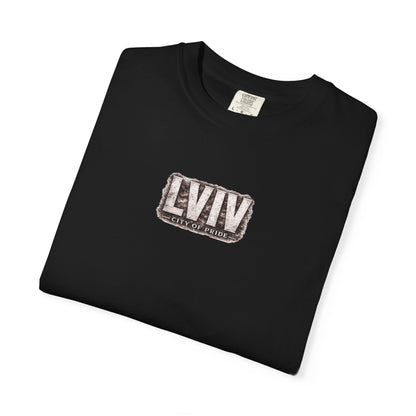 Lviv Vintage Cityscape T-Shirt — Retro Ukrainian Travel Tee