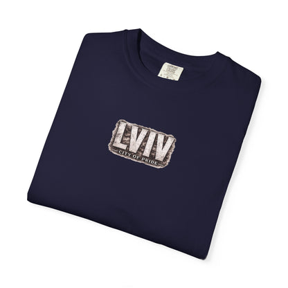 Lviv Vintage Cityscape T-Shirt — Retro Ukrainian Travel Tee