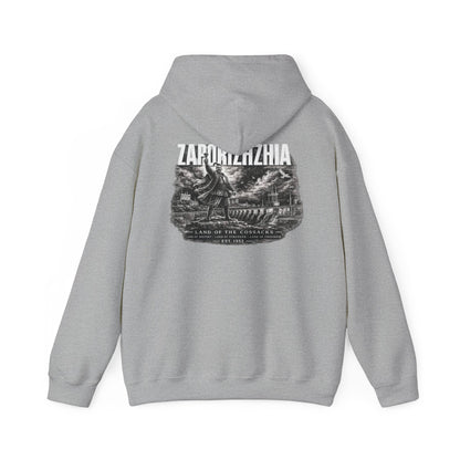 Zaporizhzhia Hoodie – Vintage Cityscape War Relief Design