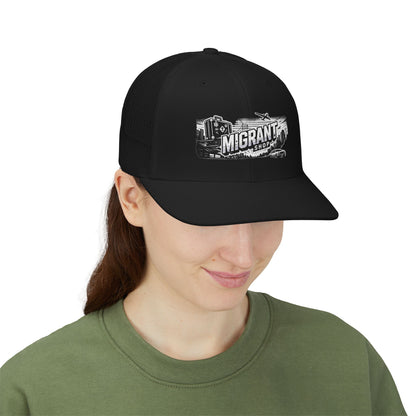 Trucker Cap — 'Migrant Shop' Vintage Travel Logo Snapback