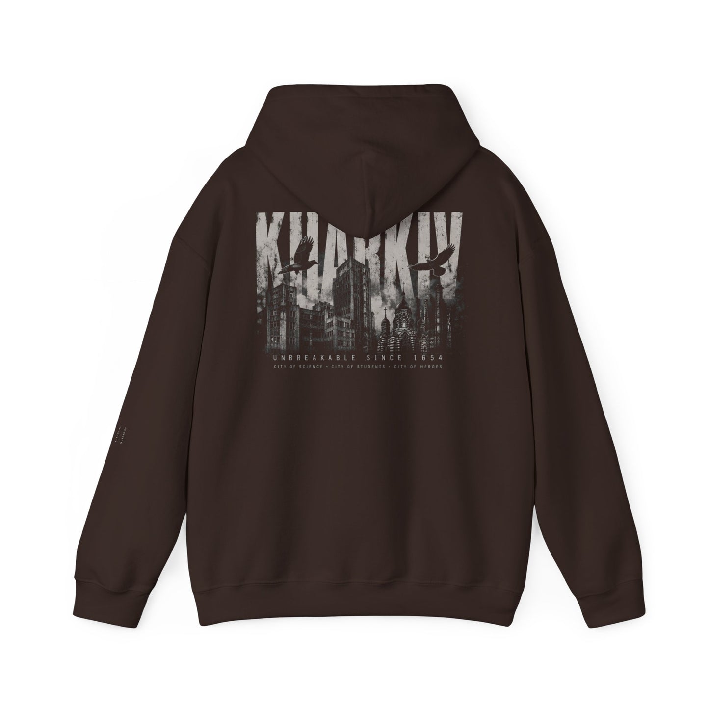 Kharkiv Hoodie — Resilient City Graphic Pullover (Back Print)