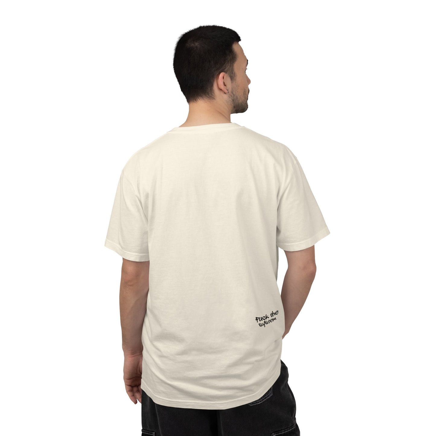 T-Shirt — 'Stay True' Graffiti Skate Tee with 'Fuck the System' Back Accent
