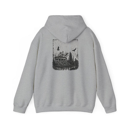 Hoodie — "Kryvyi Rih" Memorial Black Pullover with Cityscape Back Print